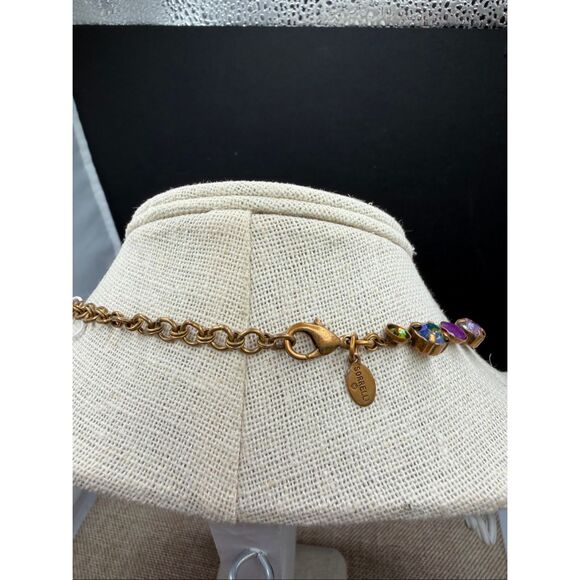 Sorrelli "Coneflower" Multi-Color Crystal Necklace - Handcrafted Statement Jewel - Picture 4 of 10